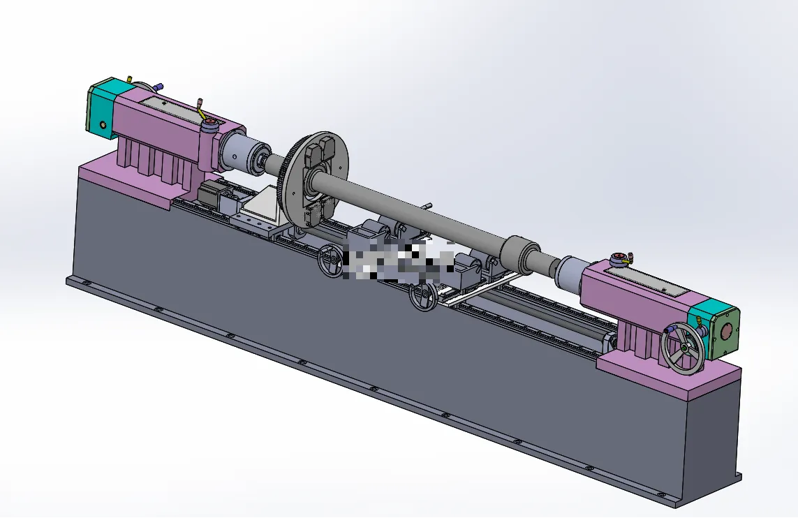 N7114-火车车轴尺寸检测系统机构设计（光幕千分尺）【含SW三维图】