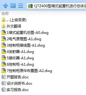 N7922-QTZ400型塔式起重机进行总体设计及电气系统无线遥测