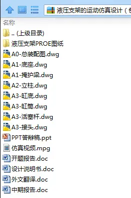 N7984-液压支架的运动仿真设计【含Proe三维图】