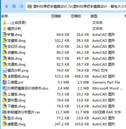 Z2186-塑料扫帚把手模具设计[含UG三维图及模流分析]