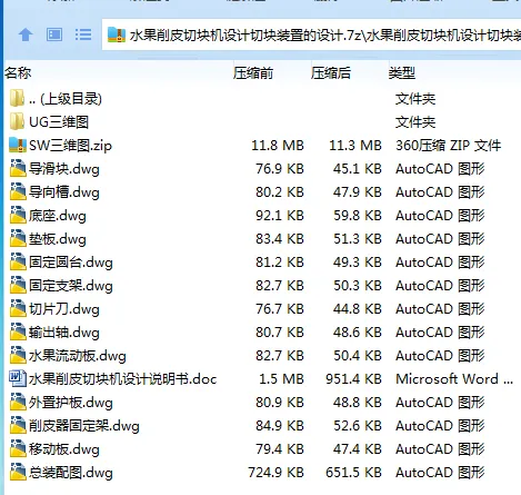 Z2249-水果削皮切块机设计切块装置的设计【含UG三维图】