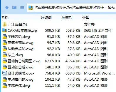 Z2254-汽车断开驱动桥设计 Z2254-汽车断开驱动桥设计