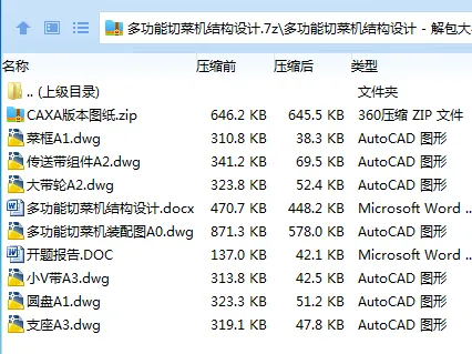 Z2257-多功能切菜机结构设计 Z2257-多功能切菜机结构设计