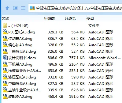 Z2267-单缸液压圆锥式破碎机的设计