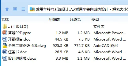 Z2285-乘用车转向系统设计