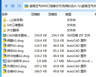 Z2286-超高压气井井口笼套式节流阀的设计【含SW三维图】