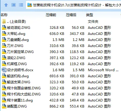 Z2303-甘蔗削皮榨汁机设计 Z2303-甘蔗削皮榨汁机设计