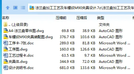 K2151-法兰盘加工工艺及车螺纹M90夹具设计