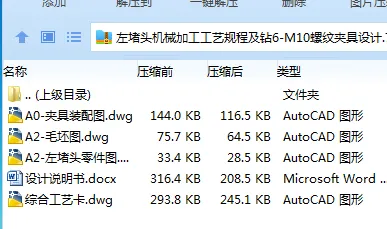 Z2366-左堵头机械加工工艺规程及钻6-M10螺纹夹具设计 Z2366-左堵头机械加工工艺规程及钻6-M10螺纹夹具设计