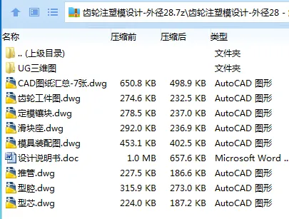Z2406-齿轮注塑模设计-外径28【含UG三维图】