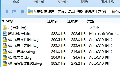 Z2435-压盖砂铸铸造工艺设计 Z2435-压盖砂铸铸造工艺设计