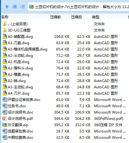 Z2492-土豆切片机的设计【含UG三维图】