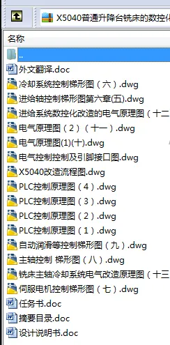 N8440-X5040普通升降台铣床的数控化改造设计
