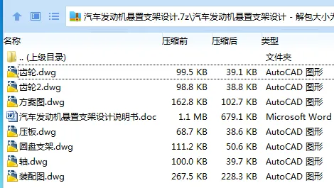 Z2520-汽车发动机悬置支架设计