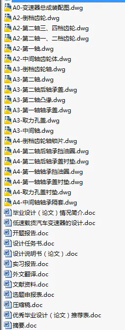 N8631-低速载货汽车变速器的设计