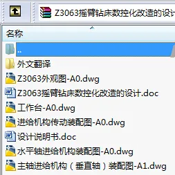 N8739-Z3063摇臂钻床数控化改造的设计