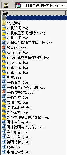 N8807-冲制法兰盘冲压模具设计 N8807-冲制法兰盘冲压模具设计