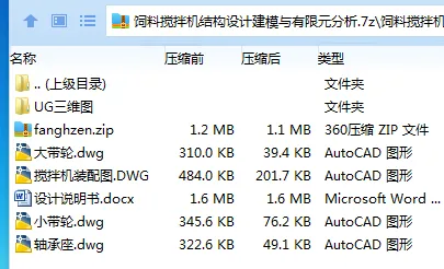 Z2624-饲料搅拌机结构设计建模与有限元分析【含UG三维图】