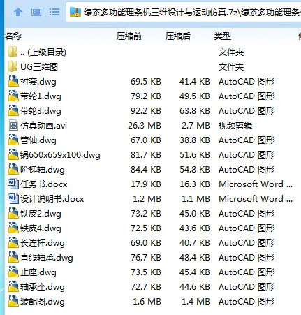 Z2720-绿茶多功能理条机三维设计与运动仿真【含UG三维图】