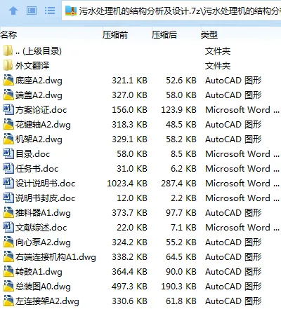 Z2733-污水处理机的结构分析及设计 Z2733-污水处理机的结构分析及设计