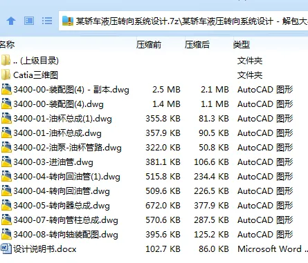 Z2744-某轿车液压转向系统设计【含Catia三维图】 Z2744-某轿车液压转向系统设计【含Catia三维图】