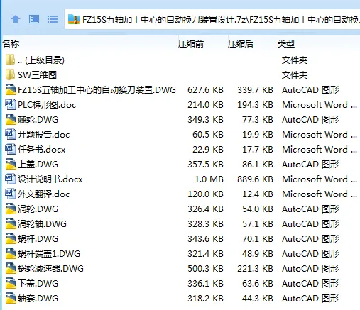 Z2746-FZ15S五轴加工中心的自动换刀装置设计【含SW三维图】 Z2746-FZ15S五轴加工中心的自动换刀装置设计【含SW三维图】