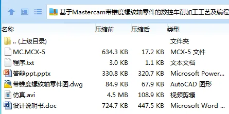 Z2771-基于Mastercam带锥度螺纹轴零件的数控车削加工工艺及编程仿真-长100