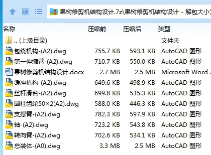 Z2773-果树修剪机结构设计 Z2773-果树修剪机结构设计