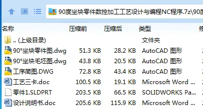 Z2776-90度坐块零件数控加工工艺设计与编程NC程序[含SW三维图]