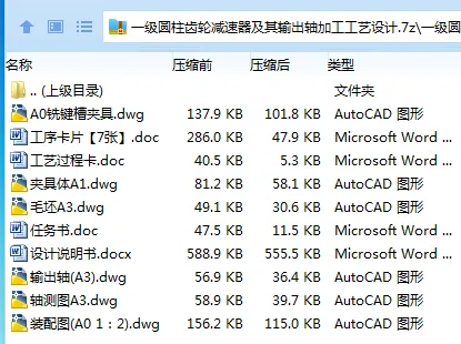 Z2809-一级圆柱齿轮减速器及其输出轴加工工艺设计