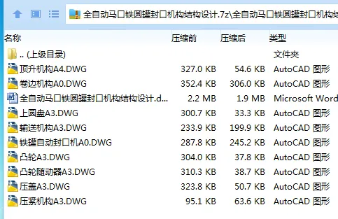 Z2820-全自动马口铁圆罐封口机构结构设计 Z2820-全自动马口铁圆罐封口机构结构设计
