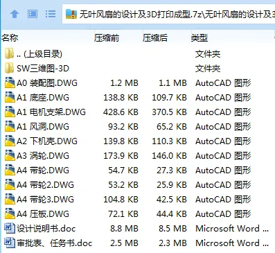 Z2862-无叶风扇的设计及3D打印成型【含SW三维图】