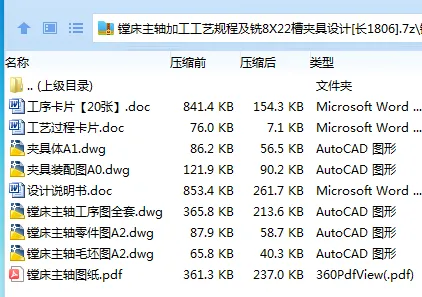 Z2865-镗床主轴加工工艺规程及铣8X22槽夹具设计[长1806]
