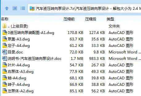 Z2911-汽车液压转向泵设计