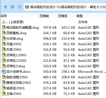 Z2951-稻谷脱粒机的设计 Z2951-稻谷脱粒机的设计
