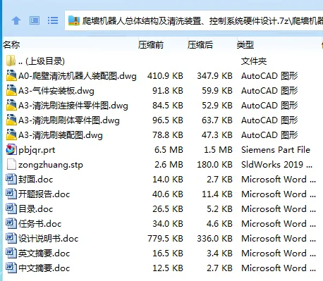Z2980-爬墙机器人总体结构及清洗装置、控制系统硬件设计【含UG三维图】