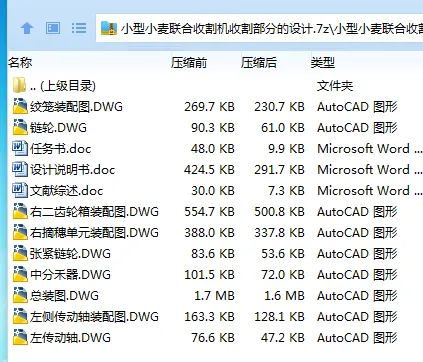 Z3031-小型小麦联合收割机收割部分的设计