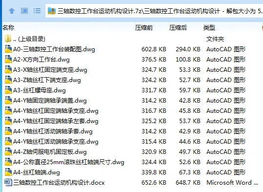 Z3054-三轴数控工作台运动机构设计