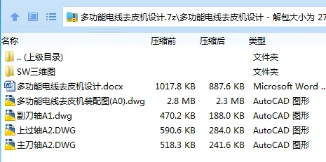 Z3129-多功能电线去皮机设计【含SW三维图】