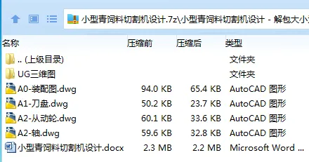 Z3134-小型青饲料切割机设计【含UG三维图】