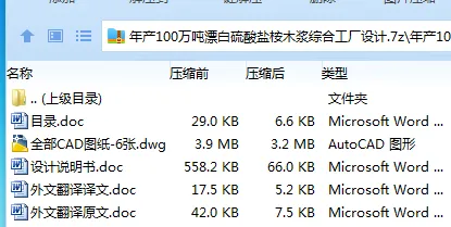 Z3153-年产100万吨漂白硫酸盐桉木浆综合工厂设计