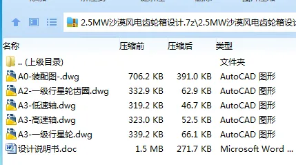 Z3177-2.5MW沙漠风电齿轮箱设计