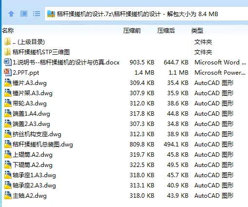 Z3198-秸秆揉搓机的设计【含三维图】