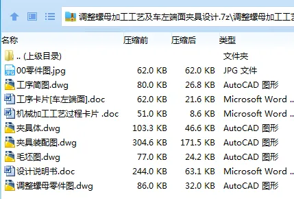 Z3268-调整螺母加工工艺及车左端面夹具设计