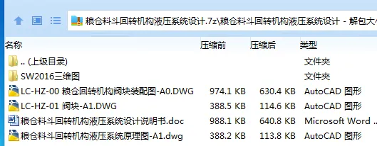 Z3305-粮仓料斗回转机构液压系统设计【含SW三维图】