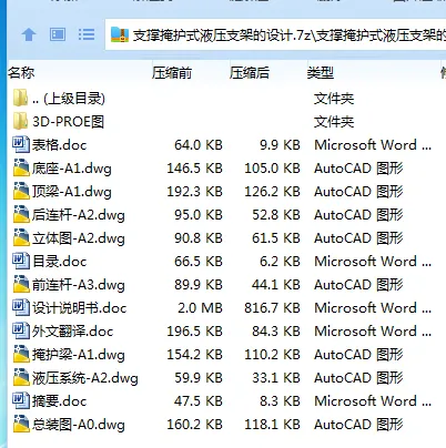 Z3356-支撑掩护式液压支架的设计【含Proe三维图】