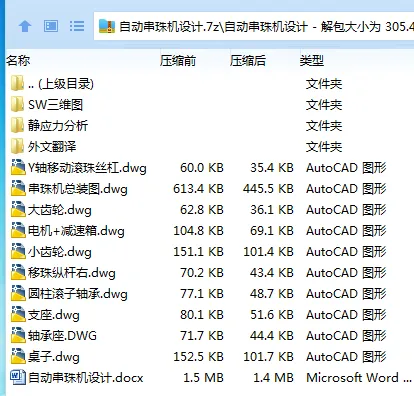 Z3357-自动串珠机设计【含SW三维图】