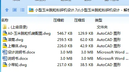 Z3358-小型玉米脱粒粉碎机设计