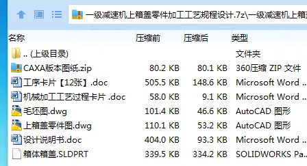 K2196-一级减速机上箱盖零件加工工艺规程设计