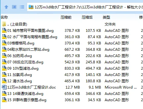 Z3430-12万m3d给水厂工程设计